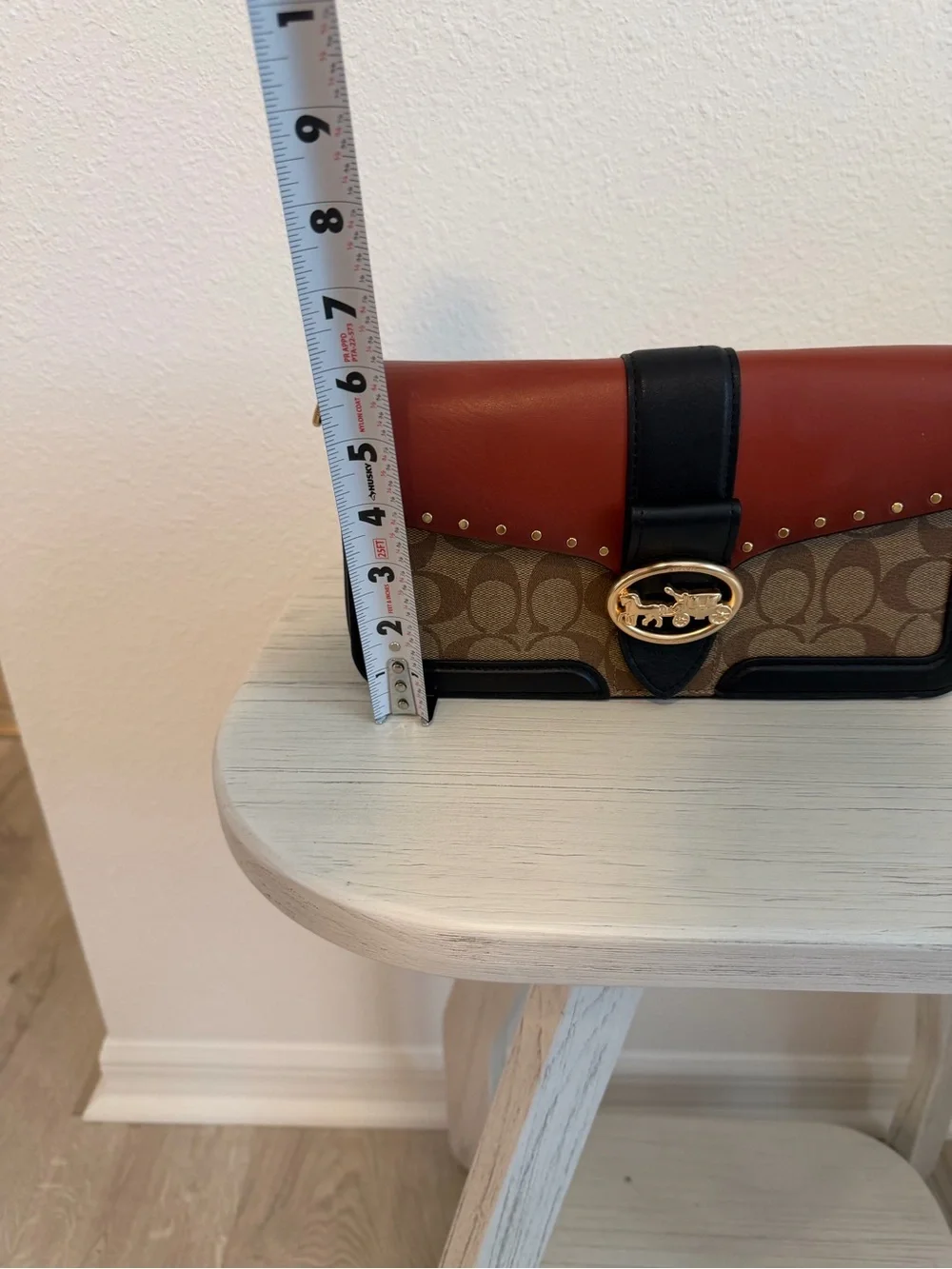 Coach Two-Tone Signature Saddle Bag in Brown and Black - Picture 15 of 15